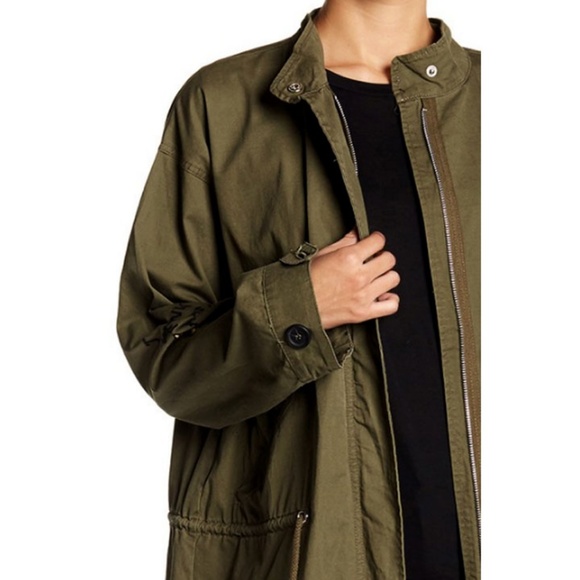 Last☝️ Olive Cute Patch 100% Cotton Utility Jacket - Picture 7 of 8